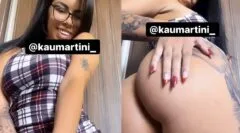 Kau Martini morena do bundão se exibindo.