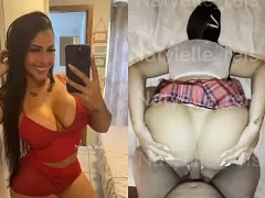 Naty Reis fodendo de quatro com sua saia curtinha